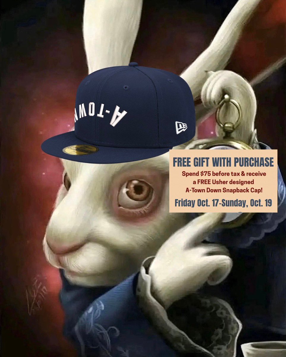 bravesthreads's tweet image. Take action swiftly on this limited time offer! Time is ticking!
Spend $75 &amp;amp; get a FREE cap designed by Usher!!