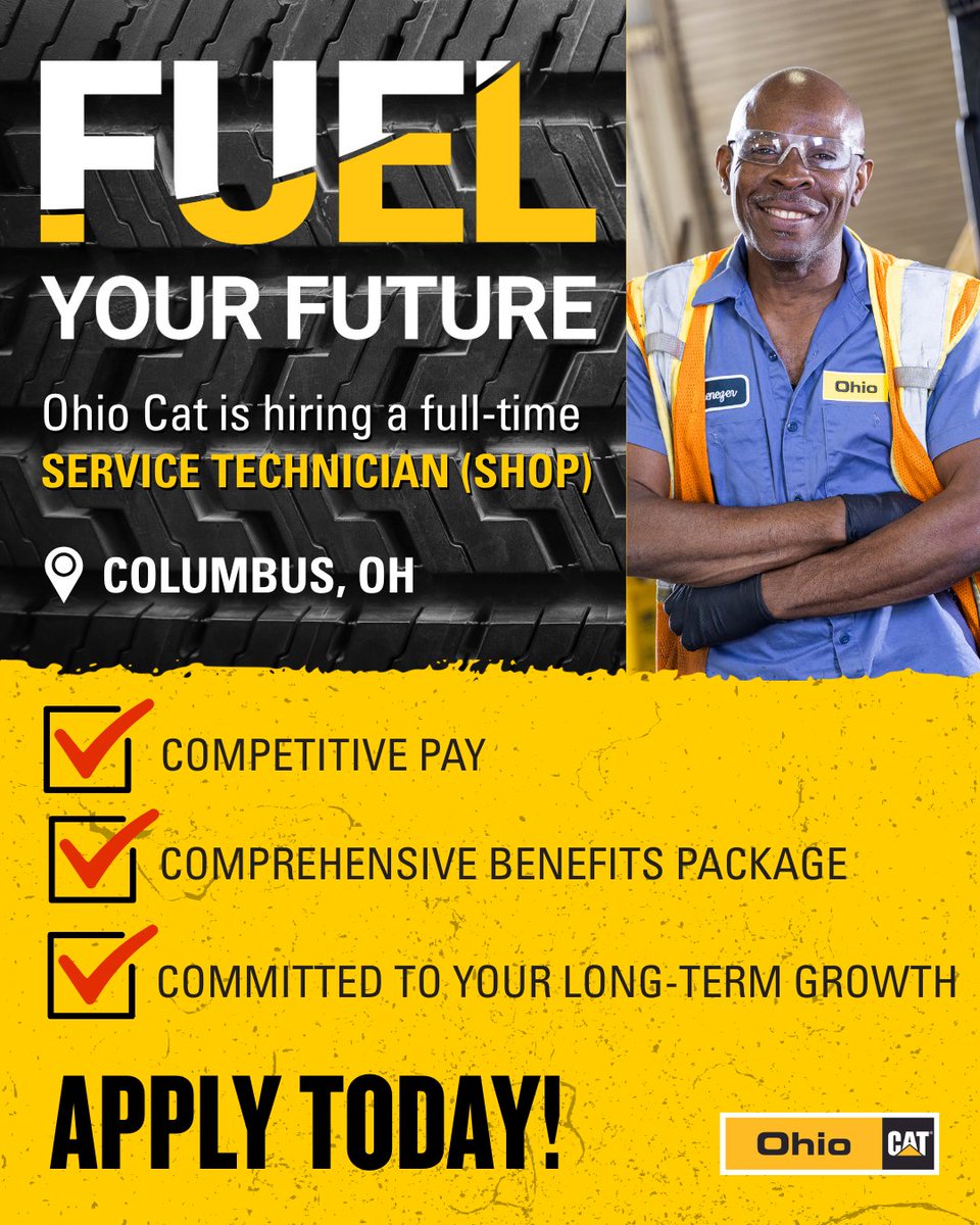 Take your career to the next level as a Service Technician with Cat® equipment! Grow your skills in a dynamic, supportive team. Apply now: bit.ly/4nVSF3v