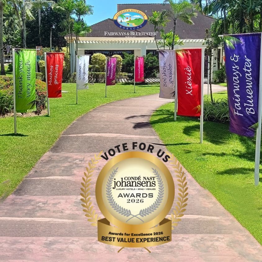 BoracayFairways's tweet photo. 🌴 Proudly Boracay. Globally recognized.
Fairways &amp; Bluewater is shortlisted for Best for Value Experience 2026! 🏆

👉 Vote Now: https://t.co/Y9pjKqad5I 👈

#BoracayPride #CNJAwards https://t.co/XB9iryuLbV