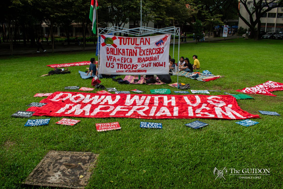 TheGUIDON's tweet image. IN PHOTOS: The “Encampment Against Facism and Genocide,” initiative spearheaded by Ateneo 4 Palestine, together with One Big Fight for Humans Right and Democracy, was held earlier today, October 17, at the Science Education Complex (SEC) Field. The event rallied students and…
