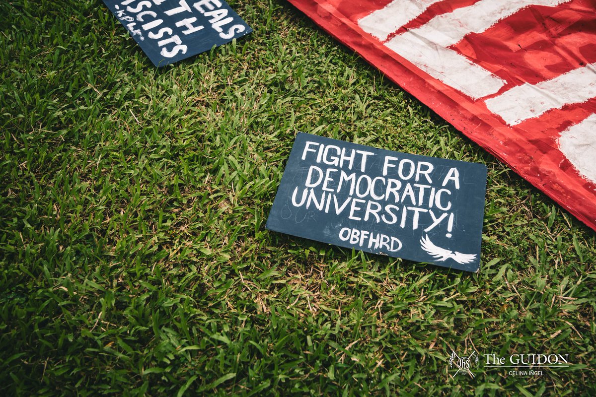 TheGUIDON's tweet image. IN PHOTOS: The “Encampment Against Facism and Genocide,” initiative spearheaded by Ateneo 4 Palestine, together with One Big Fight for Humans Right and Democracy, was held earlier today, October 17, at the Science Education Complex (SEC) Field. The event rallied students and…