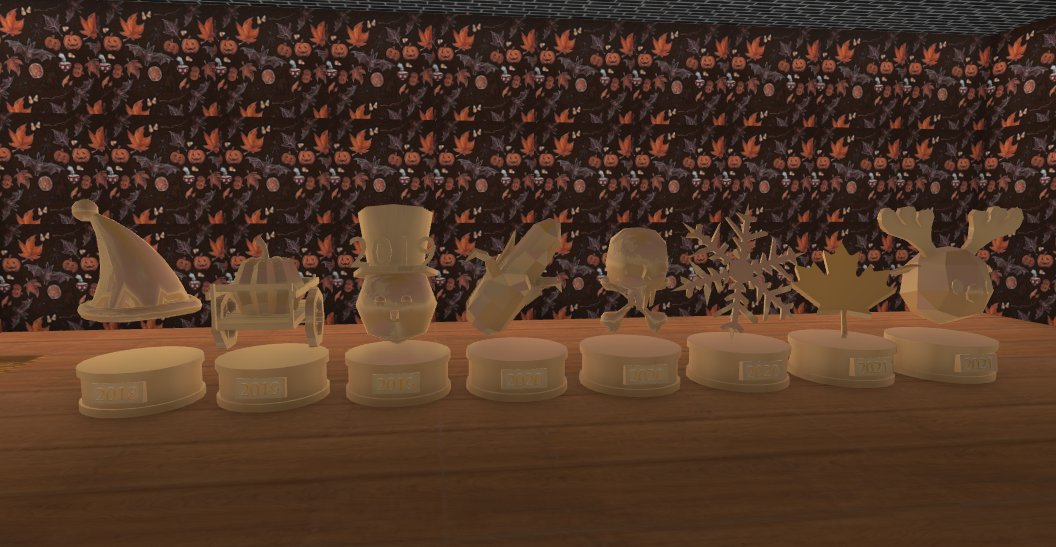 eggyoshy's tweet photo. my pizza place trophies through the years 🏆 https://t.co/2Wd4GRoHuc