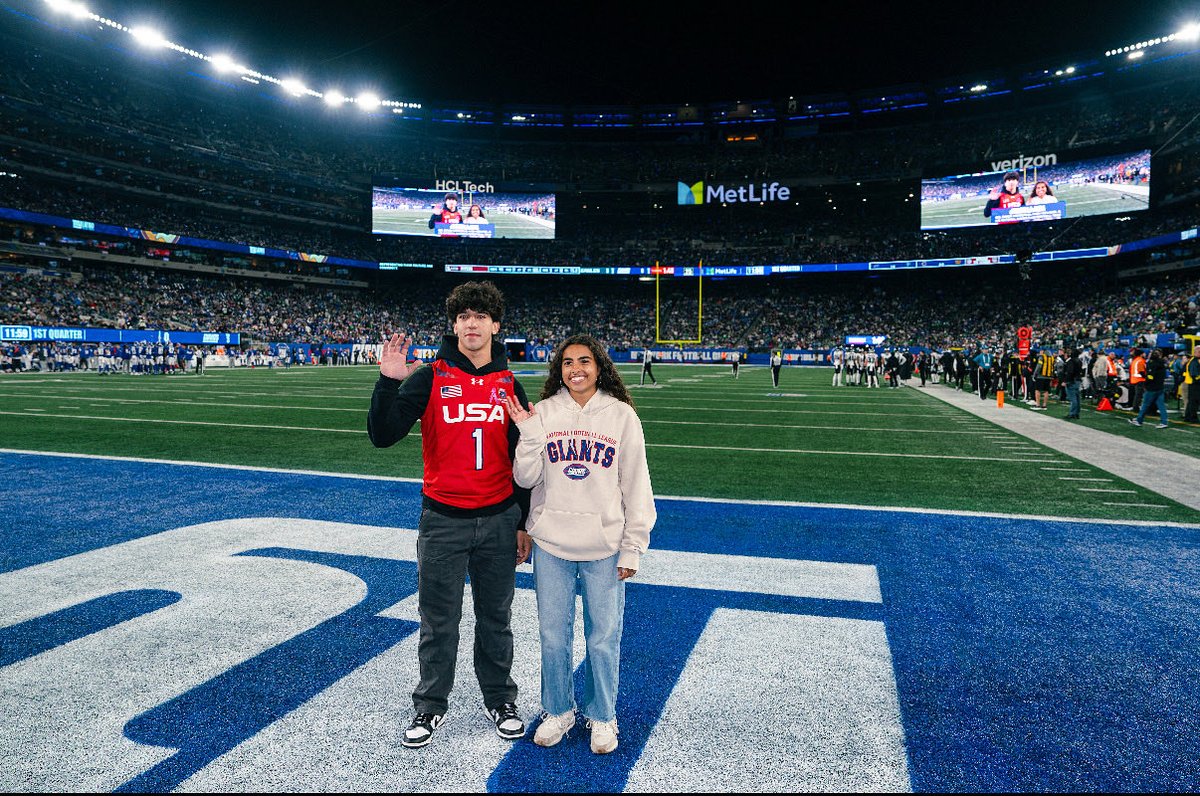 GiantsCRDept's tweet photo. Congratulations to Isabella Jubrey who plays flag football for East Windsor High School and CT Flag Lady Matrix for being one of the Giants’ NFL Latino Youth Honorees! 

Isa began playing flag football at 9 years old when her father started CT Flag, and recently led East Windsor to the inaugural CIAC High School Girls Flag championship game this past spring as quarterback and team captain.  She is also a fantastic student with a 3.75 gpa and four college scholarship offers, and a goal of becoming a veterinarian.