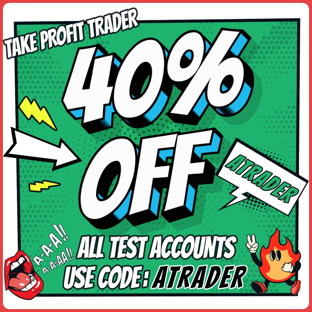 40% off, NO activation fees and NO consistency rule PLUS withdraw every day when funded with Take Profit Trader.

Have up to 5 funded accounts 👇
tinyurl.com/TPTDiscounts

Code ATRADER

Platforms: TradingViewProp, NinjaTraderProp, Quantower, BookMap, MultiCharts, MotiveWave,