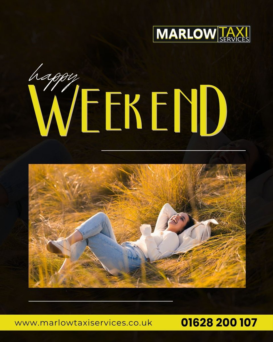 You make the plans, we’ll make the pickup. Let’s ride into the weekend with Marlow Taxis!

☎️01628 200 107
🌐marlowtaxiservices.co.uk

#booknow #marlowtaxis #marlowtaxiservices #marlowtravel #HappyWeekend #HappyFriday