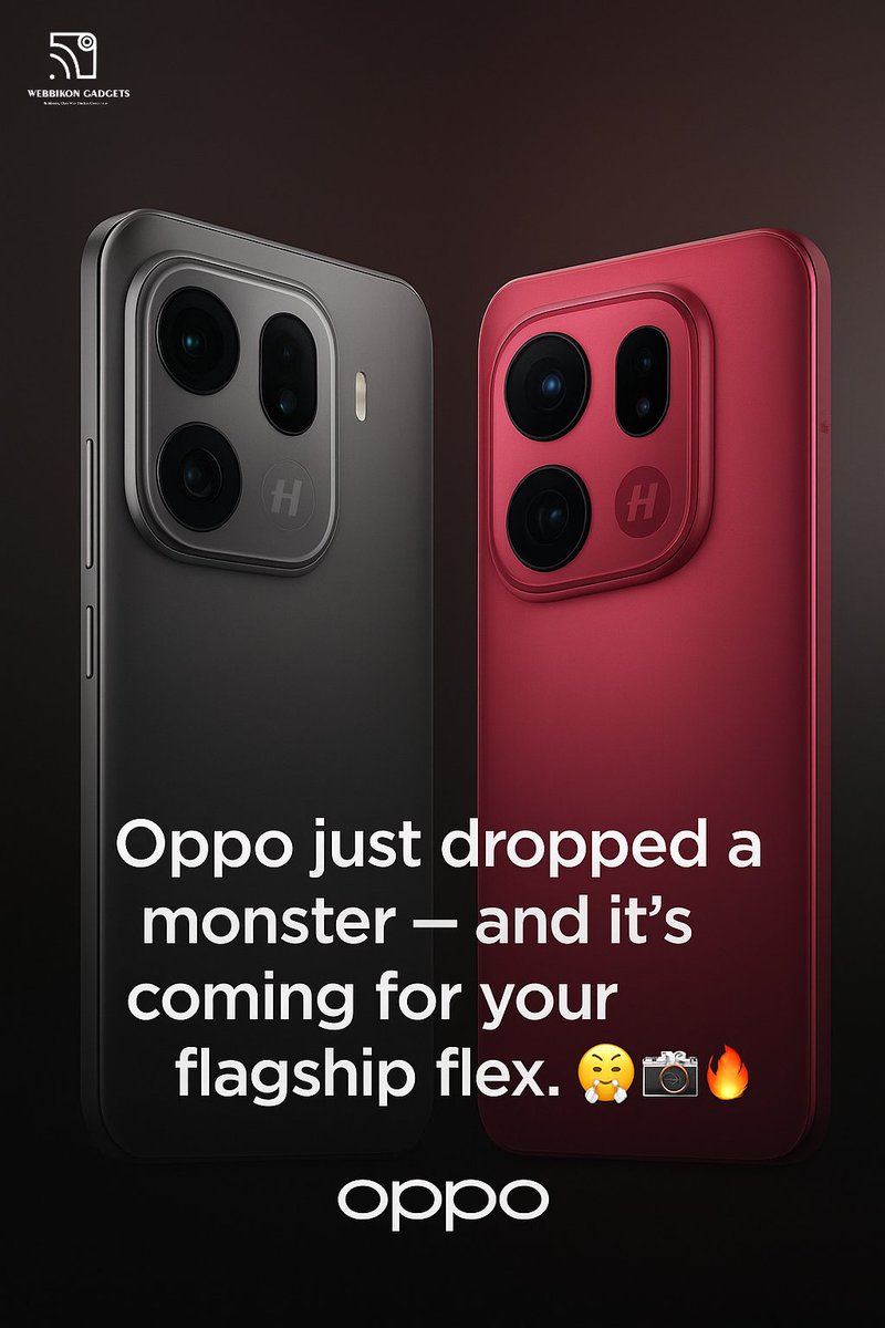 webbikongadgets's tweet image. 200MP Hasselblad cam. Dimensity 9500 chip.
7,500mAh battery that outlasts your ego.
4K120 Dolby Vision. Ultrasonic fingerprint.
ColorOS 16 with Gemini AI — even pairs with Apple Watch. 🍏🔥

#OppoFindX9 #BeastMode #TechFlex #HasselbladPower #AndroidElite #webbikon_gadgets