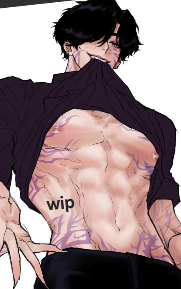 Notmyname642460's tweet photo. I dunno how to render abs... #wip #jinu #jinusaja #KPOPDEMONHUNTERS https://t.co/98uKdgRWsr
