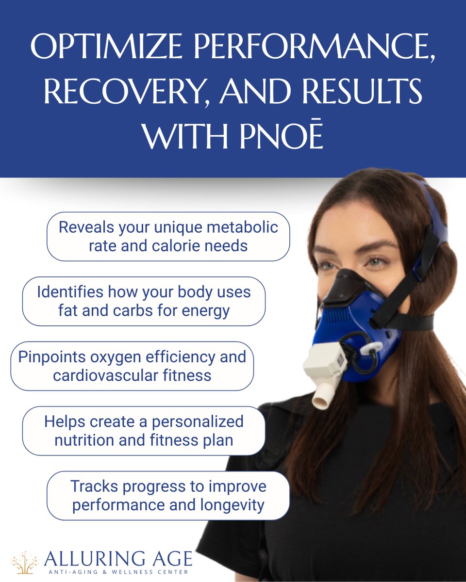 alluring_age's tweet photo. Your metabolism holds the key to performance and recovery. PNOĒ testing reveals how your body burns energy and converts nutrients into fuel for lasting results. Book your assessment today.
https://t.co/vkRREKLOTB

#AlluringAge #PNOE #MetabolicTesting #WellnessTechnology https://t.co/fPA6TPns2F