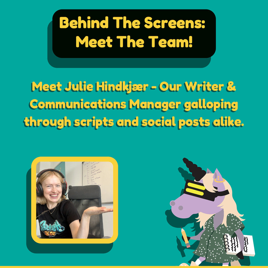 ✏️ Meet our writer and communications manager, Julie Hindkjær:

“I apparently love Scratch’s design so much that my boyfriend and I unknowingly painted our whole apartment the exact same color as Scratch’s fur.”

🔗: flatponies.com/news/behind-th…

#GameWriting #3Dplatformer #gamedev