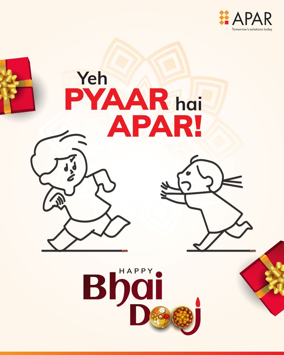 Some bonds are truly one of a kind, and the connection between a brother and sister is the best of them all. It’s a mix of love, care, laughter and support that nothing else can match.

#Apar #Bhaidooj #APARWiresandCables #festivals #Diwalifestival #diwali #Prosperity #Connection