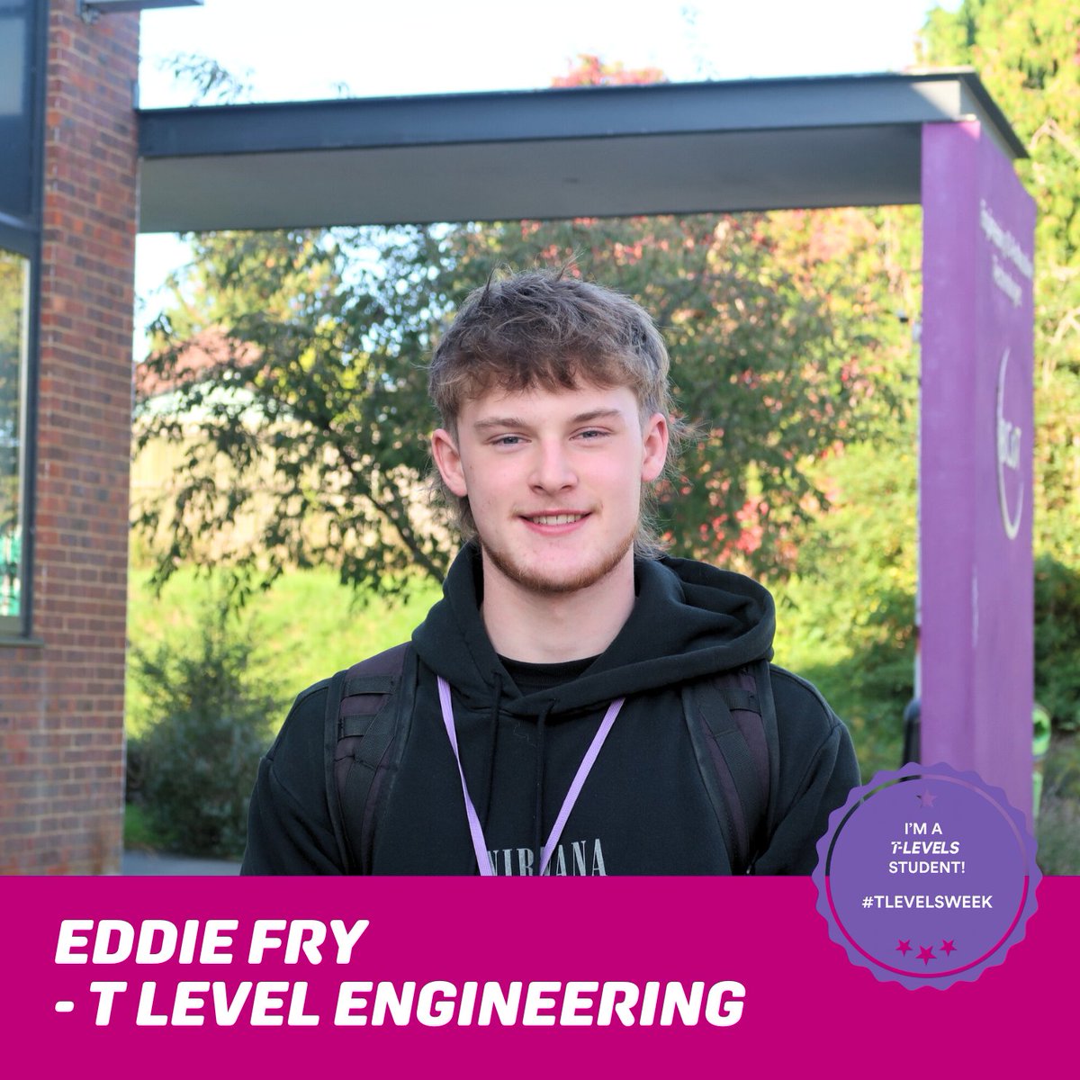 bcot's tweet photo. 🌟 It's the last day of T Level Week, and we are hearing from out T Level Students! 🌟 

This is what Eddie has to say about his course ➡️ 

#BCoT #TLevels  #TLevelWeek https://t.co/PHiZqIdv8g