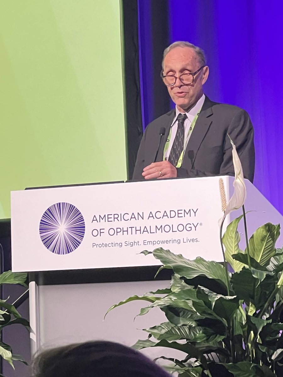 NMOphthalmology's tweet photo. Congratulations to Lee Jampol, MD, Louis Feinberg Professor of Ophthalmology, for giving the Charles Schepen’s lecture at the American Academy of Ophthalmology annual meeting! #AAO #AAO25 https://t.co/6cXzHaMQqk