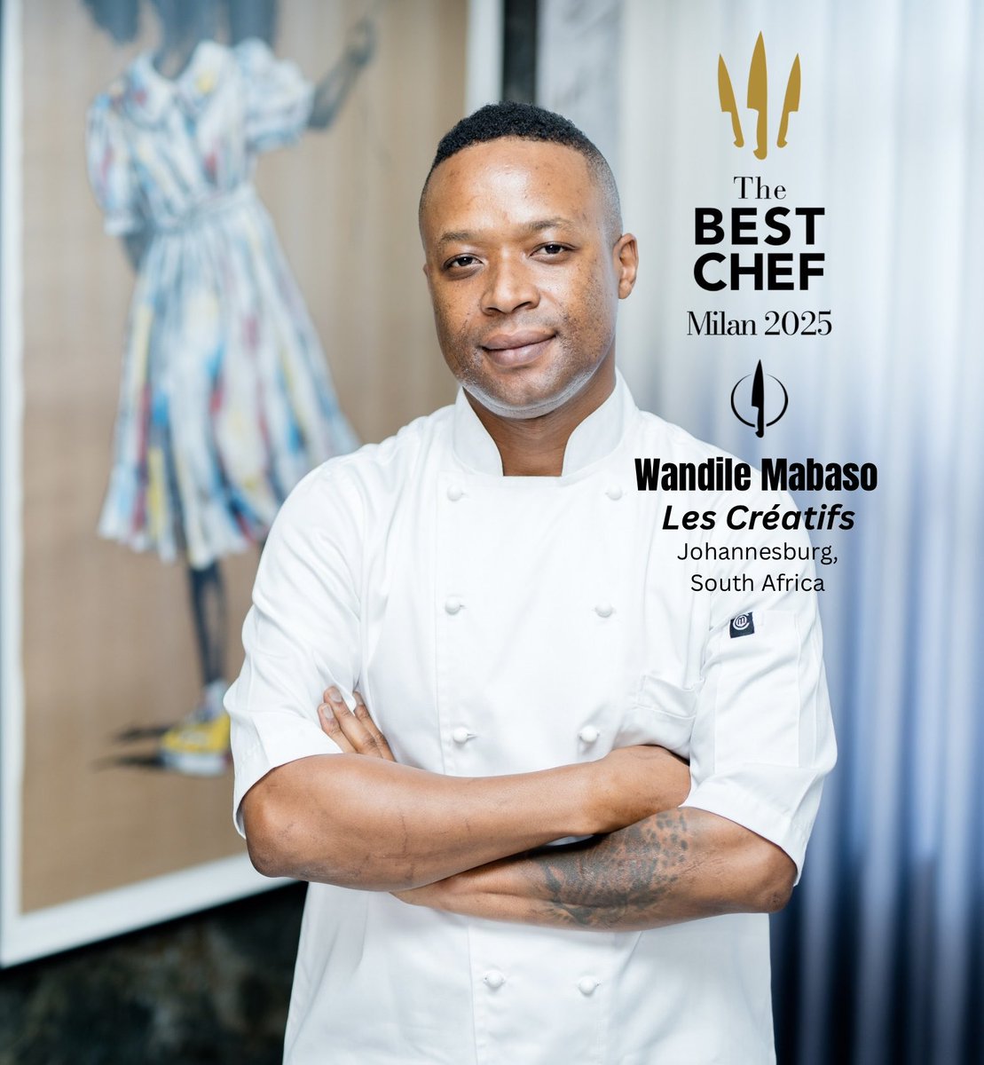 I am deeply honoured and grateful to be recognised alongside the best in the world @thebestchefawards

A moment of pride and gratitude to my incredible team at <a href="/LesCreatifsZA/">LesCréatifsRestaurant</a> 

🔪 One Knife (Excellent)

#TheBestChefAwards #WandileMabaso #LesCreatifs