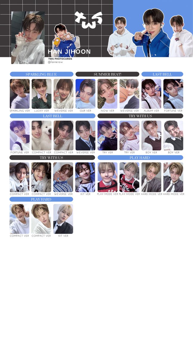 lainerow's tweet photo. TWS     
투어스  -  포카  - トレカ      
Hanjin, Jihoon, Kyungmin     
Photocard Template          

#TWS #투어스 #HANJIN #JIHOON #KYUNGMIN https://t.co/rmDfQoYUVz