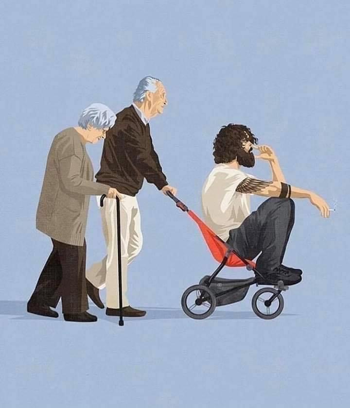 عندما تصل إلى العمر الذي تدرك فيه أن والديك کانا على حق سيكون لك ابن يعتقد أنك على خطأ 
فلسفة الحياة