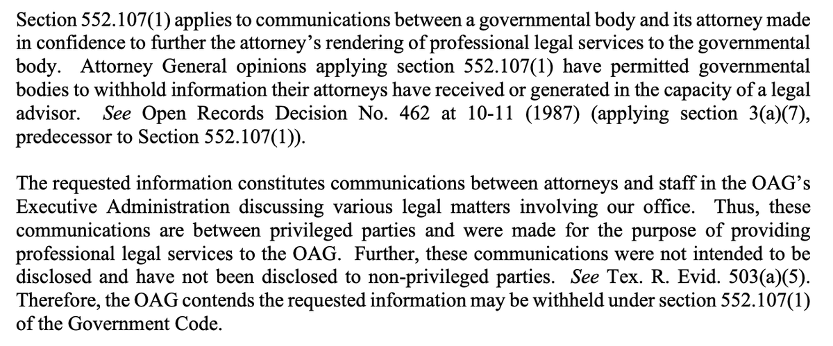 #FOIAFriday: After Texas AG Ken Paxton *publicly* launched undercover ops to infiltrate "leftist terror cells," I wanted to know more.

How is he defining this term? Who at the agency is involved? Would the state pay outside experts?

Paxton just declined to release any records.