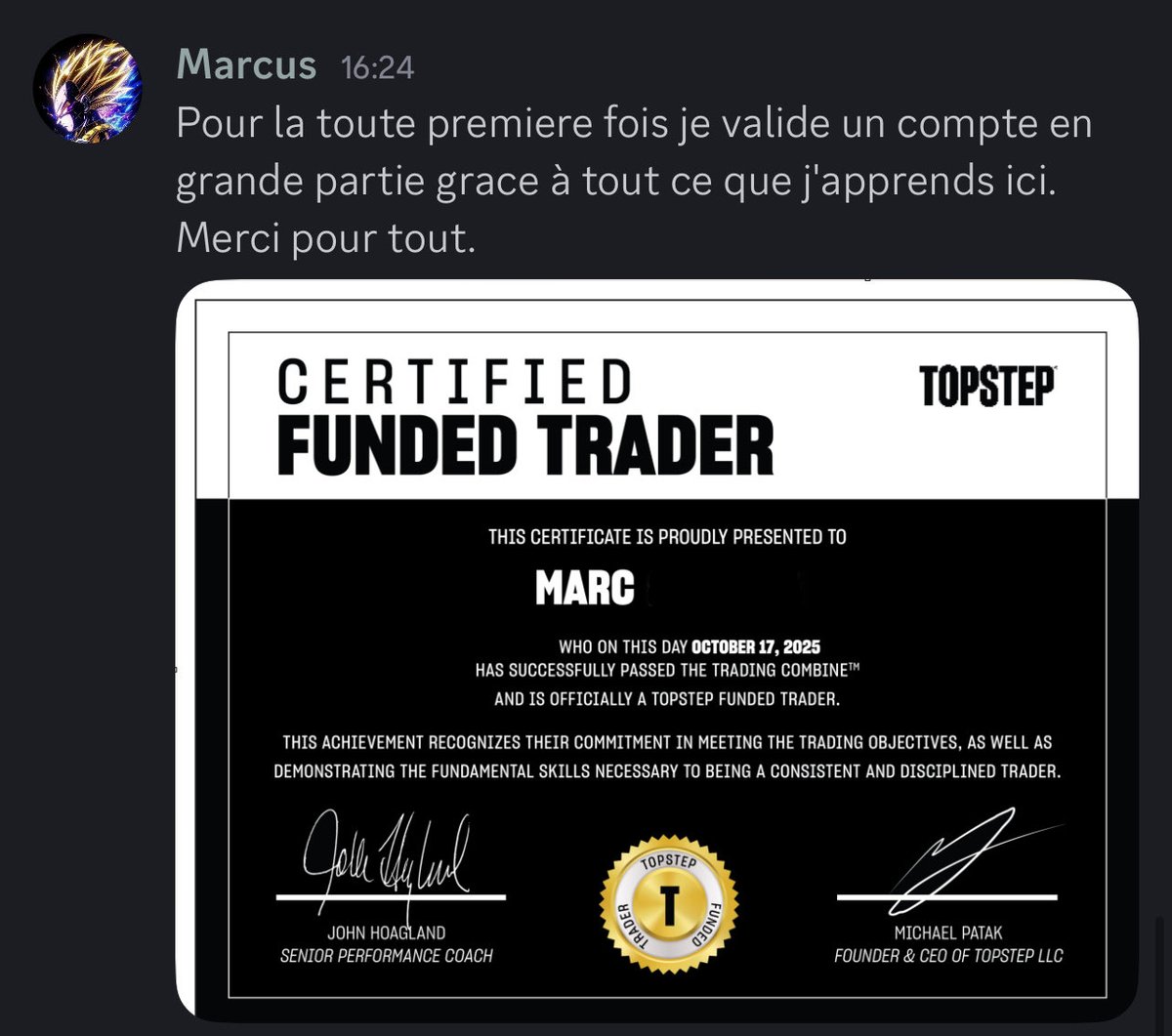tradingmarketpr's tweet image. Ravi de voir que les apprenants sont sur le bon chemin .
#learntotrade 
#topstep 
#trader
#trading