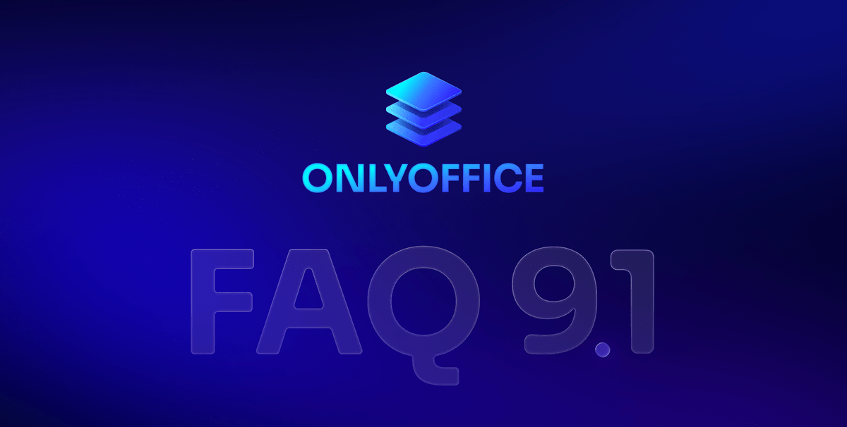 only_office's tweet photo. Got questions about #ONLYOFFICE Docs 9.1? 🤔 We've got answers! Check out the FAQ to learn all about the latest features and updates.

👉 https://t.co/zRdiLYsAyY https://t.co/8wes1hVtSM