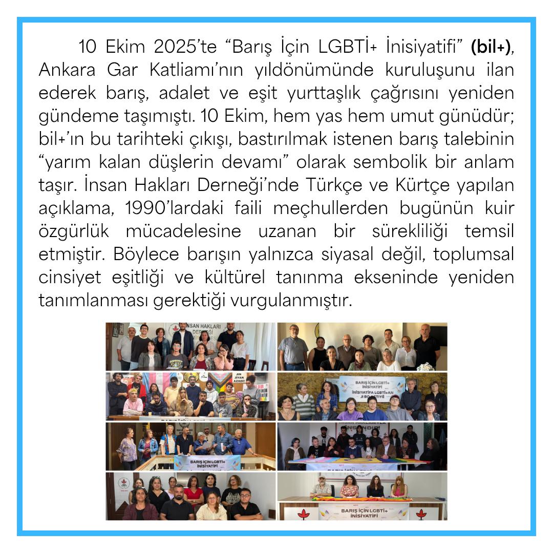 barisicinlgbti's tweet photo. Kamuoyuna yansıyan 11. Yargı Paketine karşı BİL+ olarak açıklamamızdır:

"Bizler, varoluşumuzu, sevgimizi ve barış talebimizi suç sayan hiçbir yasayı tanımıyoruz. Barış, kimliğimizin yok sayılmadığı bir yaşam düzenidir. Ne kimliğimizden vazgeçeriz, ne barıştan!" https://t.co/oBFvZHXNAM
