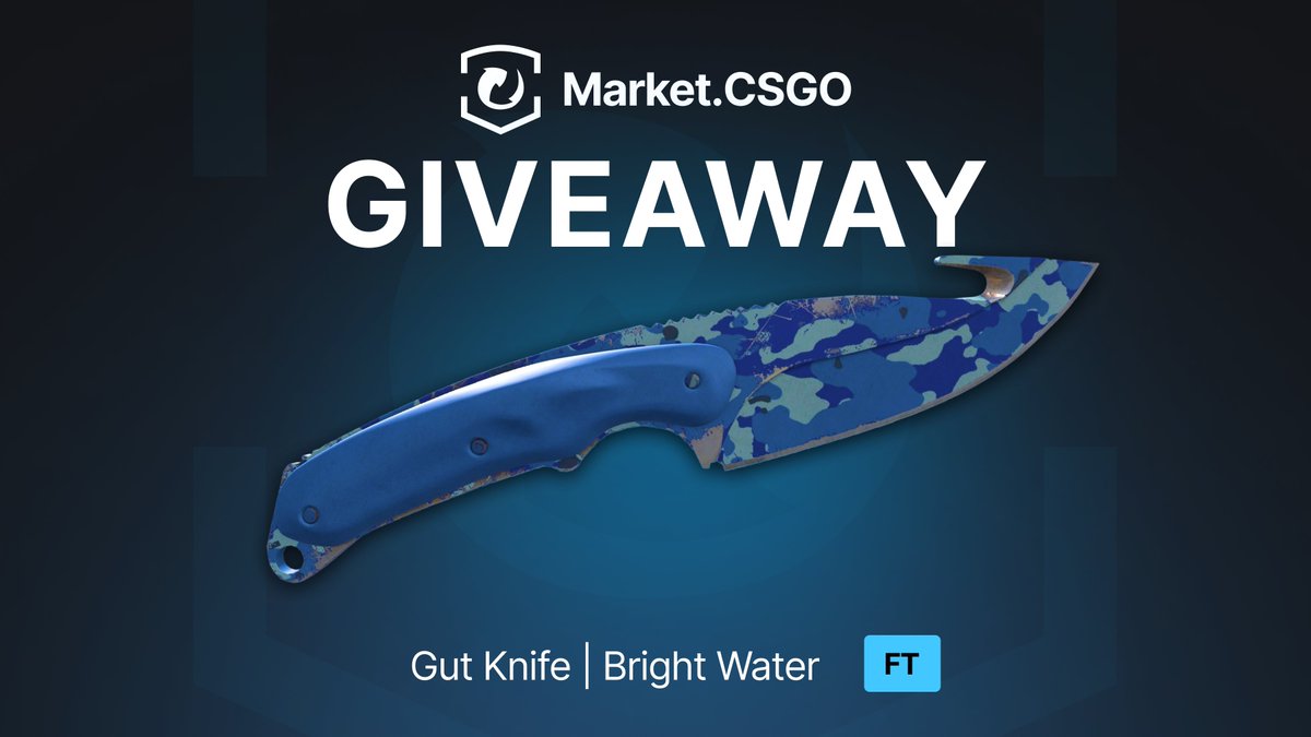 MarketCSGOcom's tweet image. 🎁 Gut Bright Water (Field-Tested)
How to Enter:
1. Follow @MarketCSGOcom
2. Retweet and like this post
3. Tag at least one teammate in the comments
We’re selecting a lucky participant to receive this beautiful skin. Good luck, everyone!