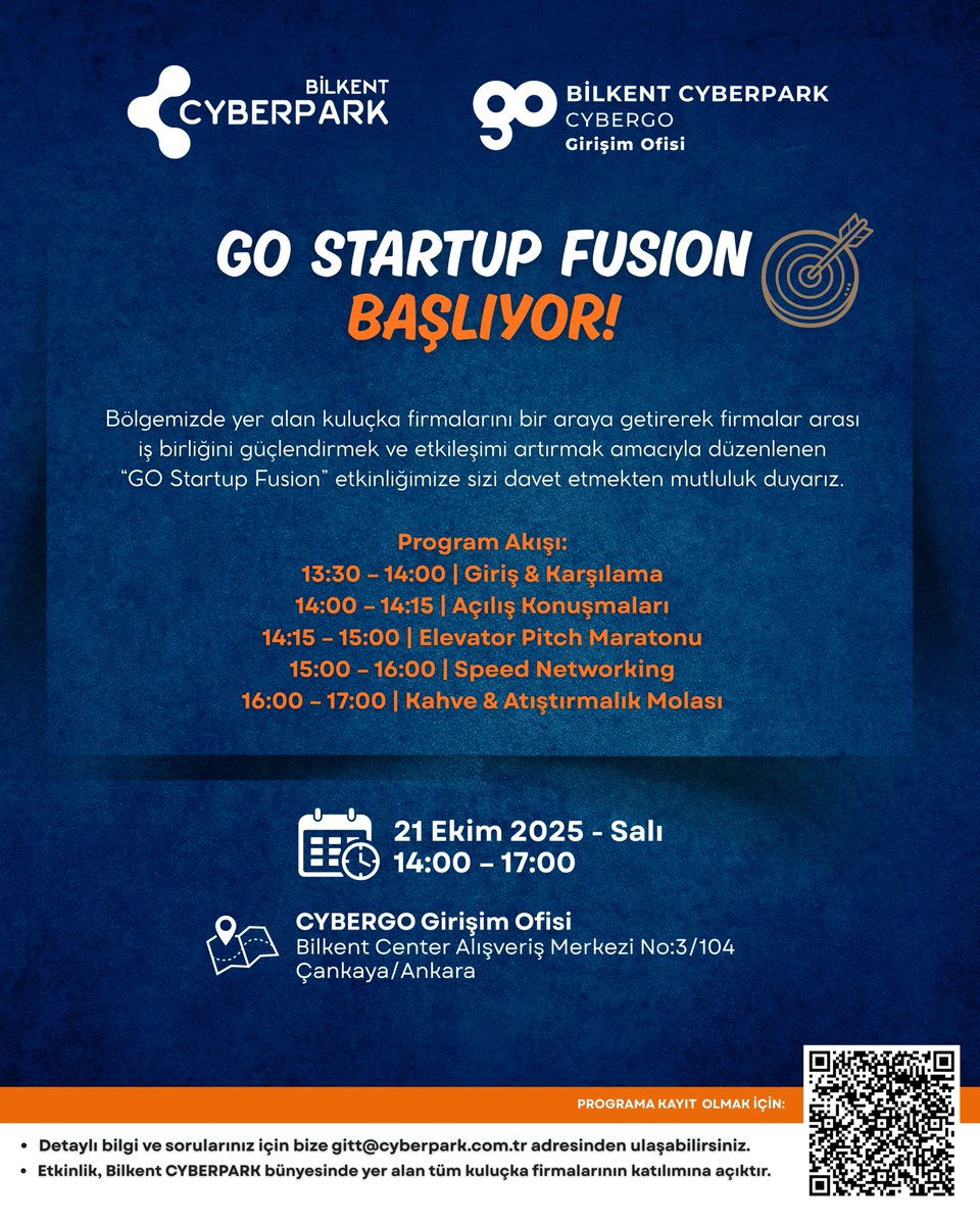 📣 GO Startup Fusion Başlıyor!

Bölgemizde yer alan kuluçka firmalarını bir araya getirerek firmalar arası iş birliğini güçlendirmek ve etkileşimi artırmak amacıyla düzenlenen “GO Startup Fusion” etkinliğimize sizi davet etmekten mutluluk duyarız. 🚀

📆: 21 Ekim 2025
⏰: 14:00 –