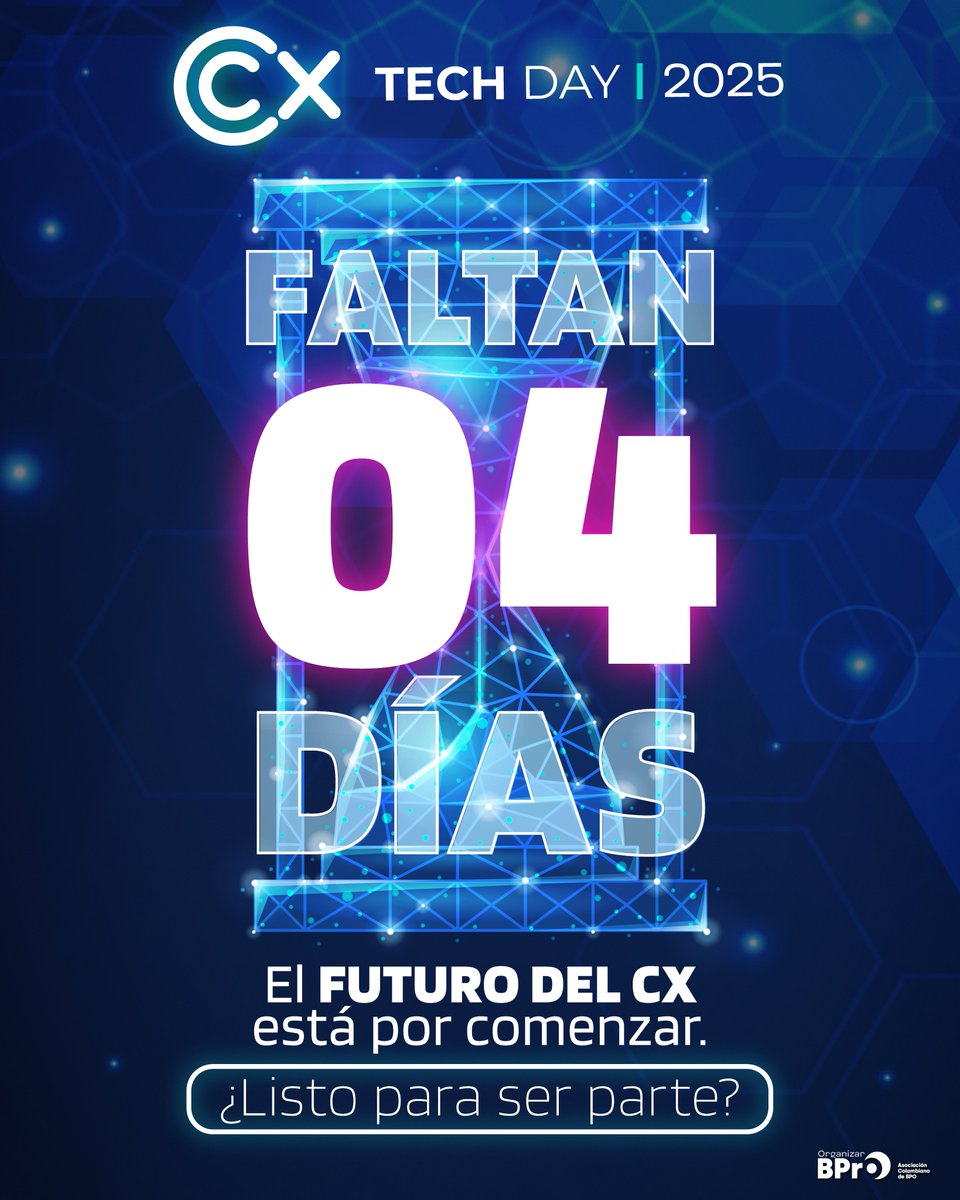 BPrO_org's tweet photo. Cada vez estamos más cerca de vivir el encuentro que marcará el rumbo del Customer Experience en la región.

En el #TechDayBPrO2025, la tecnología, la innovación y el talento se conectan para impulsar el futuro del sector BPO.

El futuro del CX está por comenzar.

Inscríbete: https://t.co/PItOsIFeae