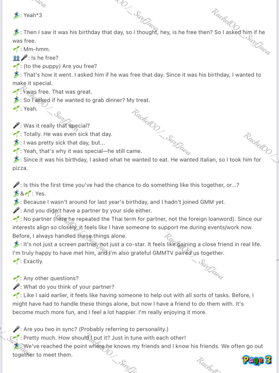 _TwilightRachel's tweet image. Full English&Chinese translation of SurfJava interview
Their conversation was incredibly heartwarming,filled with so many sweet moments. So I made an English translation.🙇🏻♀️
video subtitle production:me
4k:weibo.com/7443871765/522…
#SurfJava #swensurf #javabh
#H2Hseries