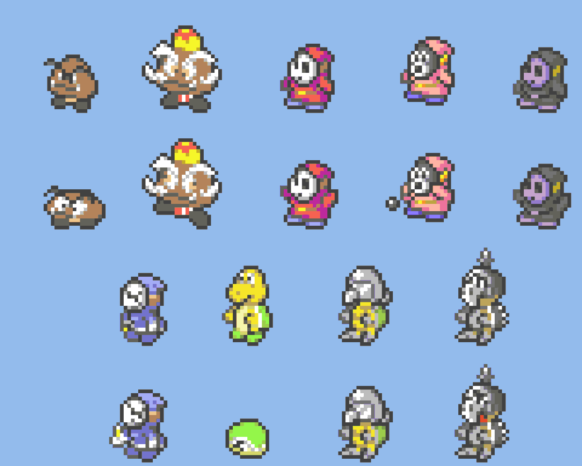 Part of me keeps forgetting ima have to make icons for every character likely will slowly work on them when I'm bored and got nothin else to do. 
This is basically my second real time trying to emulate Pokemon icons so hopefully they are passable

#Pixelart #Mario