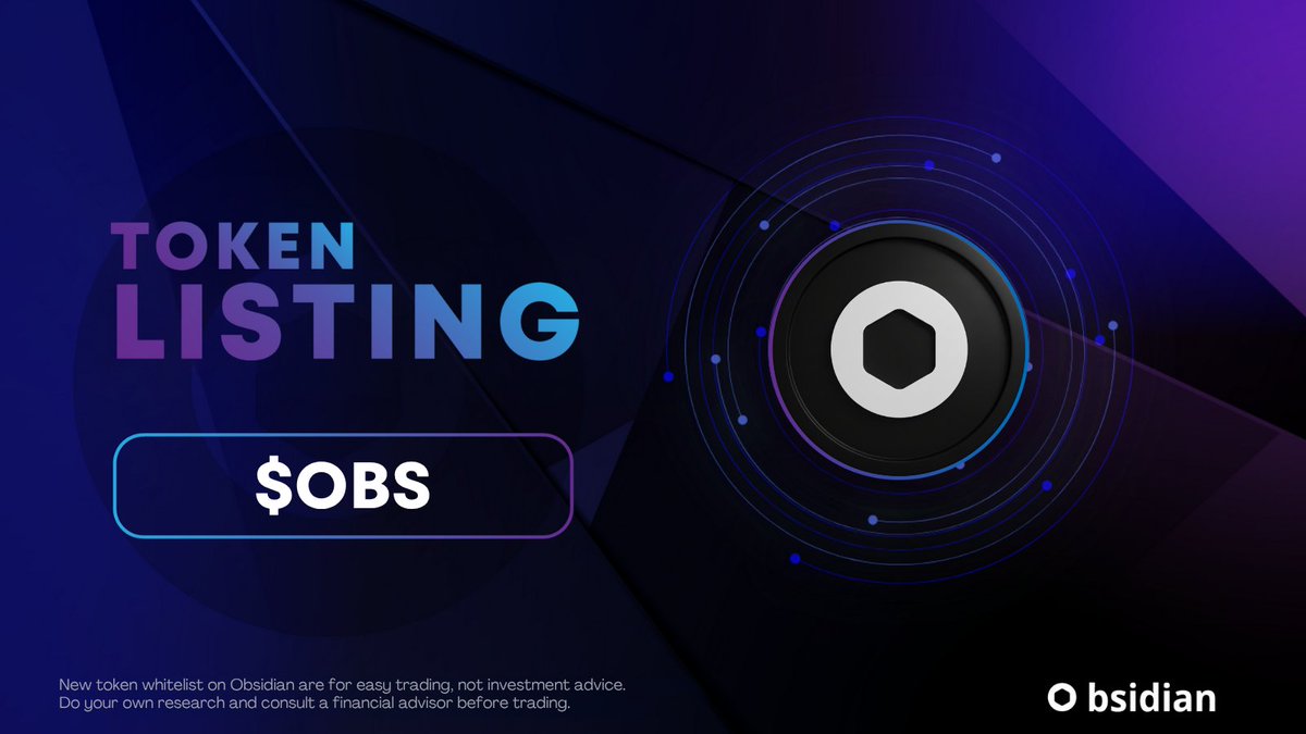 ✨New Token Whitelist!✨

$OBS by <a href="/ObsidianSwap/">ObsidianSwap | SWAP. CLAIM. WIN!!</a> is live for smart trading on ObsidianSwap

Receive more tokens for your trades, enjoy low aggregator fees, and experience fast transactions on 
<a href="/cronosapp/"></a>

🔗obsidian.finance/?outputCurrenc…