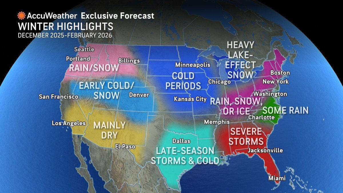AccuWeather® long-range experts say the approaching winter season will be stormy for millions of people across the upper Midwest and Central United States. 

buff.ly/ylXA3yd
