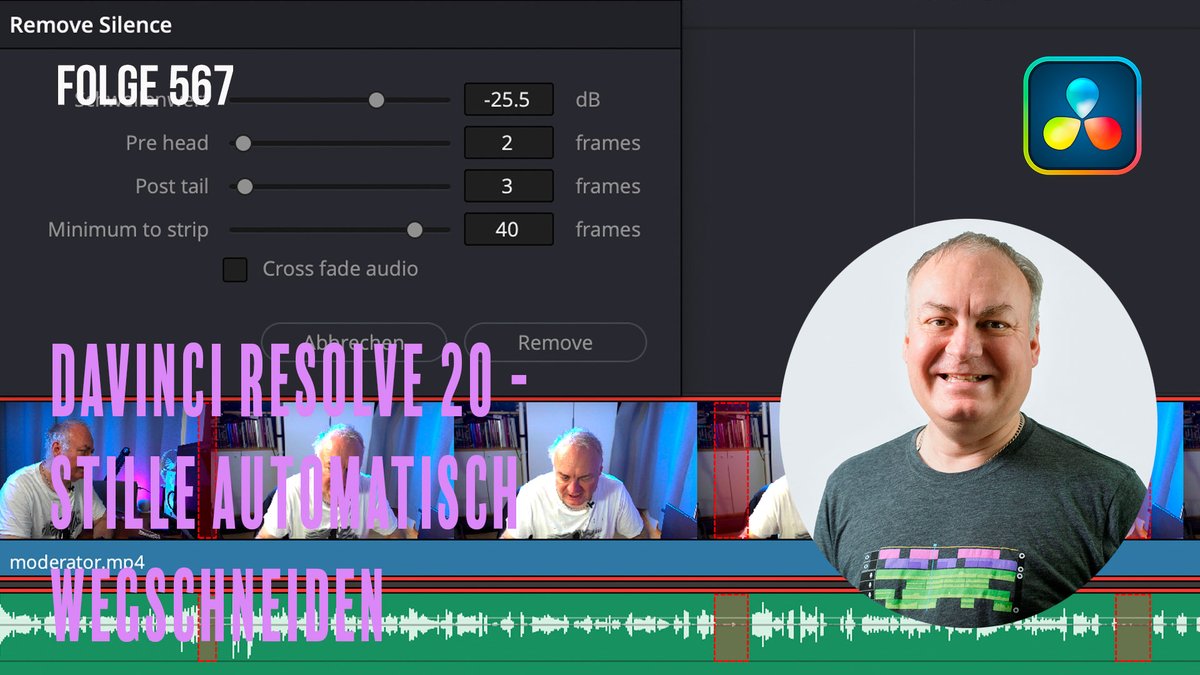 MarkusErnstPhot's tweet image. In diesem Tutorial zeige ich Dir wie man automatisch die Stille zwischen dem Gesprochenen wegschneiden kann .Das Videotutorial findest Du auf meinem Youtube Kanal : youtu.be/G8K25wt85Xw
Meine Ausrüstung :
markusernst.tv/ausruestung/
#davinciresolve #davinciresolvetutorial