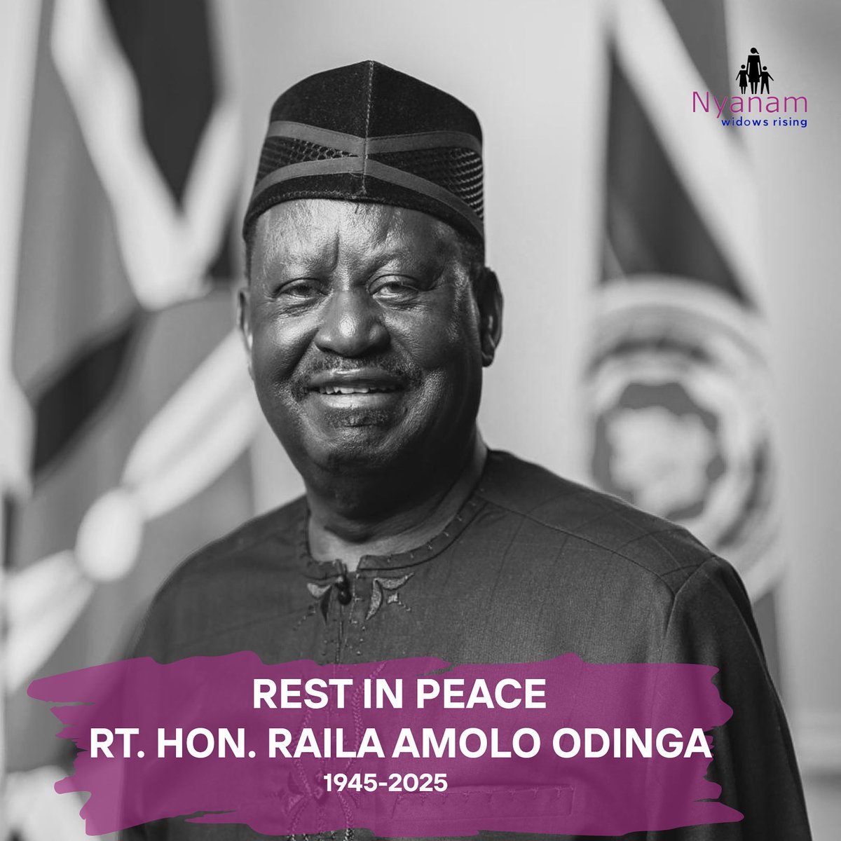 We join the nation in deeply grieving the passing of Rt. Hon. Raila Amolo Odinga.

He was truly a Man of the People, a relentless champion for justice,an advocate for democracy and women's rights. 

His legacy is etched into the soul of our nation.

Rest in Power, Baba.