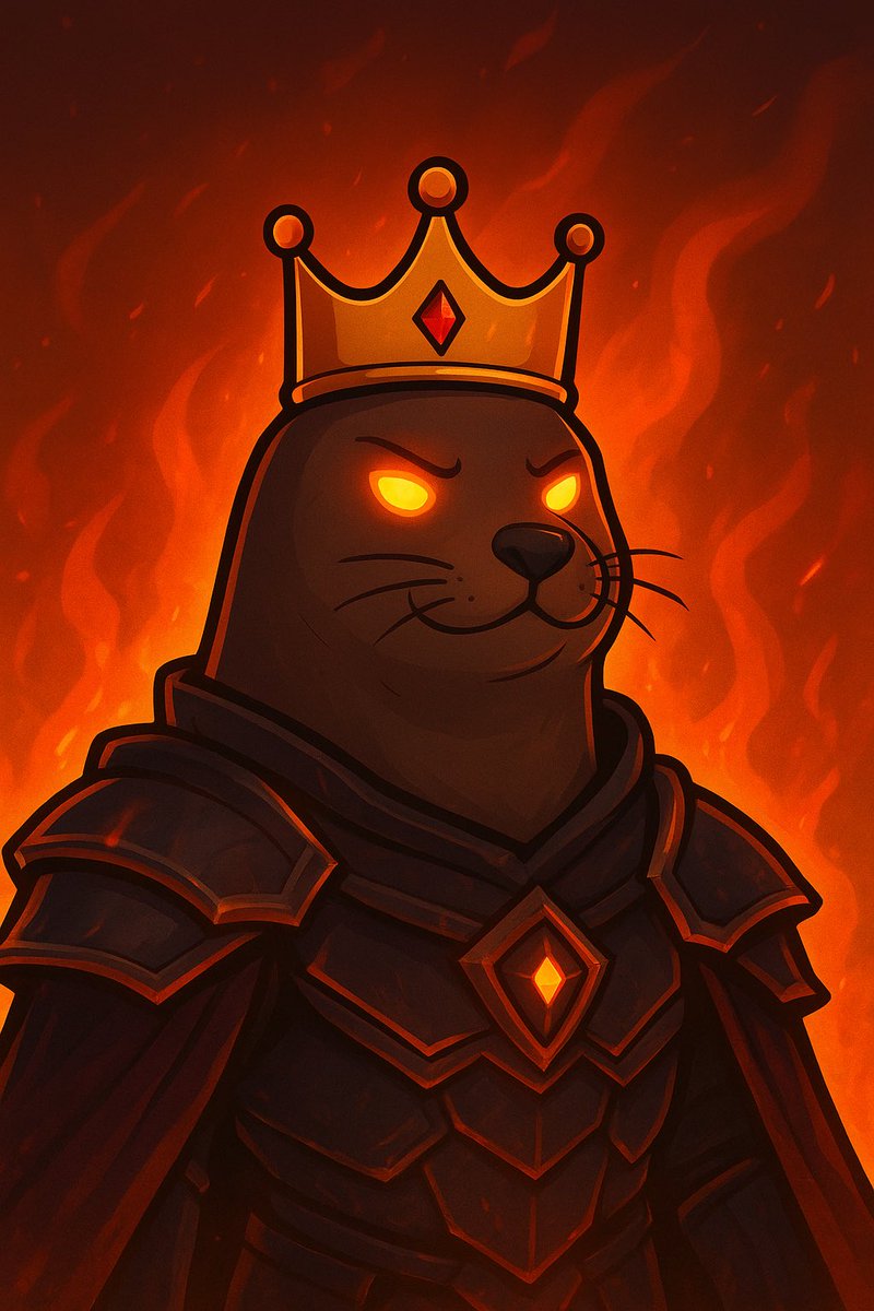sealking001's tweet photo. Born from the fire.
Forged for the throne.

The Legendary Seal rises 🔥
#SealKing #SolanaNFTs https://t.co/ezLBSQN4h1