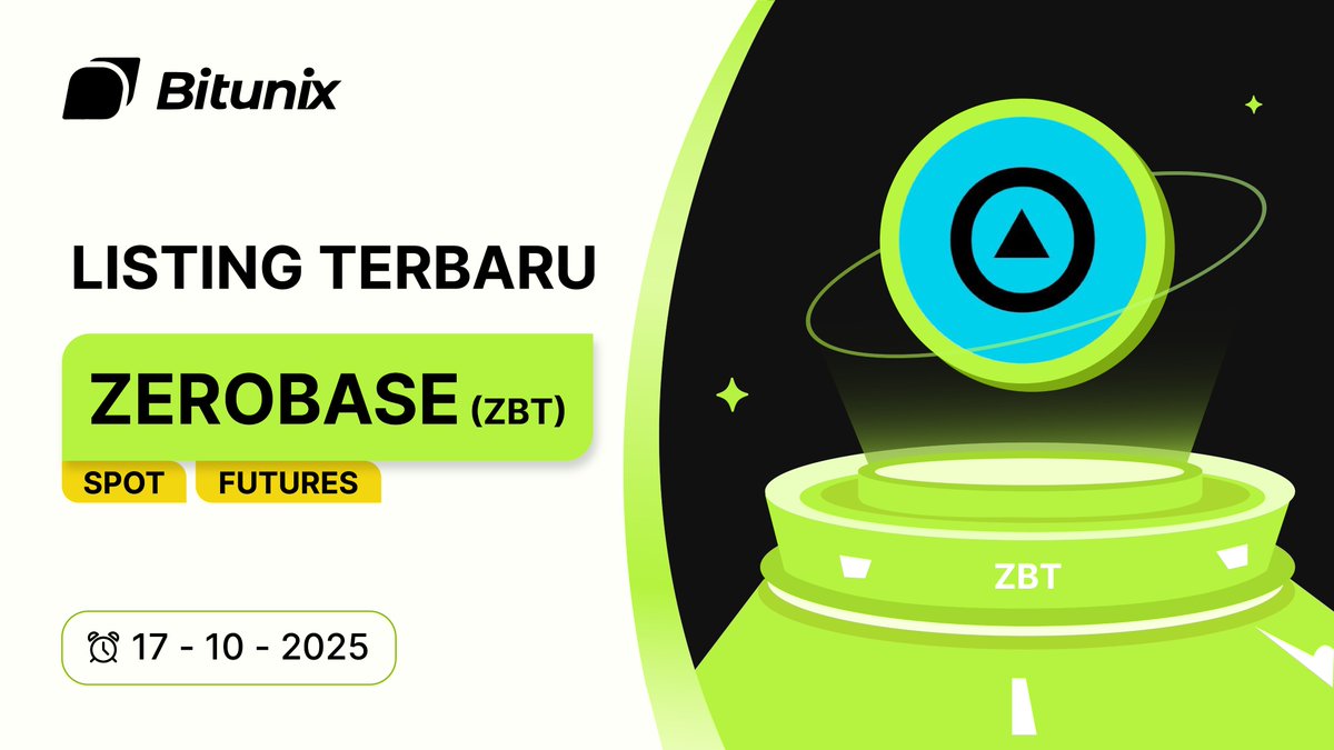 BitunixID's tweet image. 📣 Listing Perdagangan Terbaru
Dengan bangga Bitunix Melisting $ZBT @zb1_official pada perdagangan Spot dan Futures!
🔥 Tautan Perdagangan Spot:
short.bitunixads.com/SFJQnjkB
🔥 Tautan Perdagangan Futures:
short.bitunixads.com/CxXbUdHY