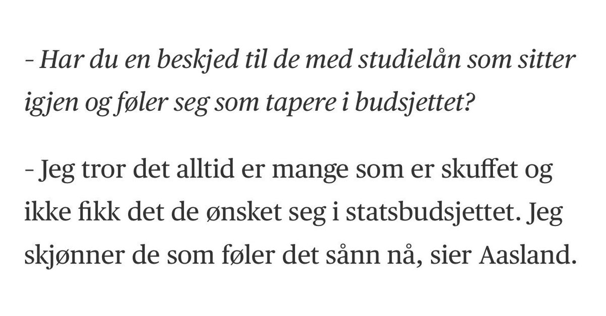 Skuffa?
Ja!
Synd du føler det sånn, da.