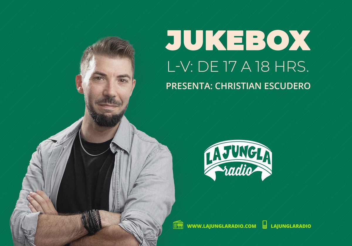 🎶 ¡Arranca JUKEBOX en La Jungla Radio! @christianZGZ ya está al mando para mezclar música y energía positiva. Sube el volumen, que empieza el viaje sonoro del día 📻🔥 
#Jukebox #LaJunglaRadio