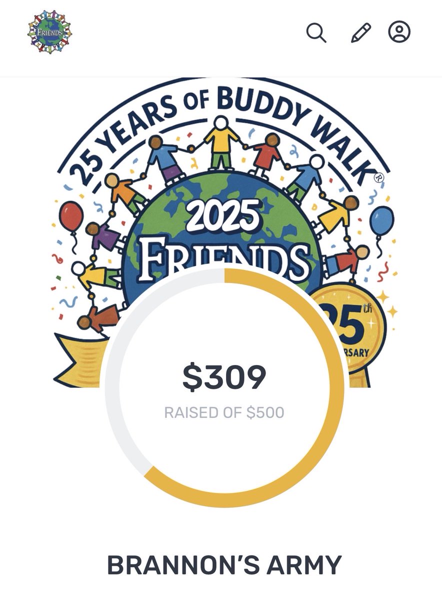 KristinaPhipps's tweet image. Wohoo big thank you for the donations! Brannon’s Army is almost at his goal! charity.pledgeit.org/t/4gn0gpz83h #buddywalk #downsyndrome #downsyndromeawareness