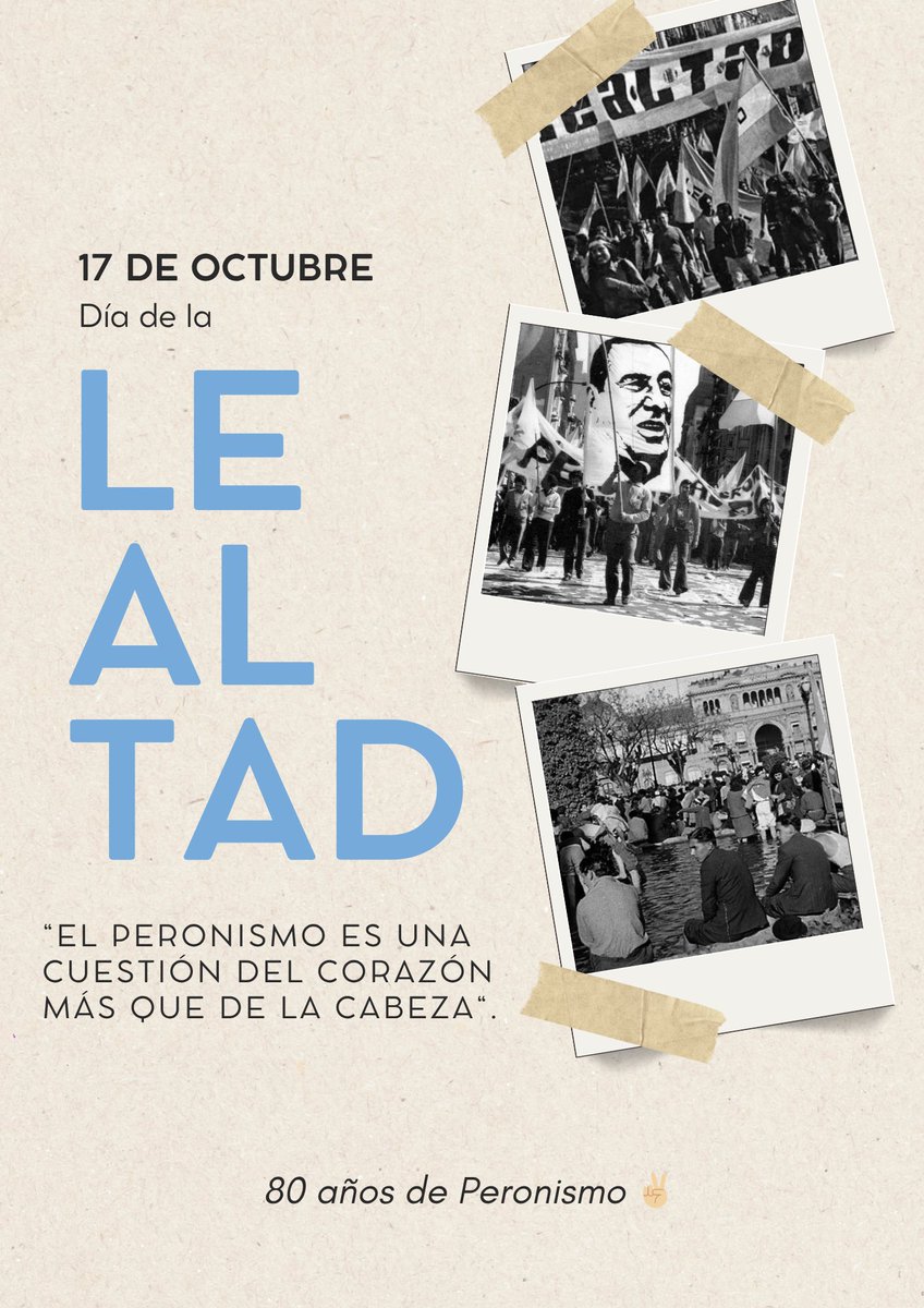 Feliz dia compañerxs! Seamos siempre leales a nuestro pueblo, militando por una patria mas justa para todos y todas ✌🏻