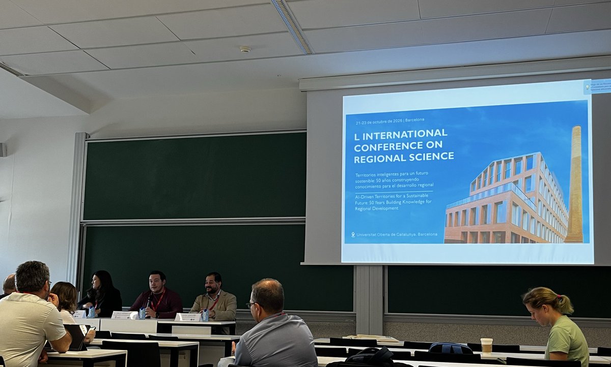 ✨ Honored to close the 49th <a href="/AECR3/">AECR</a> International Conference on Regional Science and to present the 50th edition — a very special one! 🎉
See you next year at <a href="/UOCuniversitat/">UOCuniversitat</a> in #Barcelona for the 50th AECR Conference! #AECR #RegionalScience #50yearsofRS <a href="/UOCecoempresa/">UOC Economia/Empresa</a>
