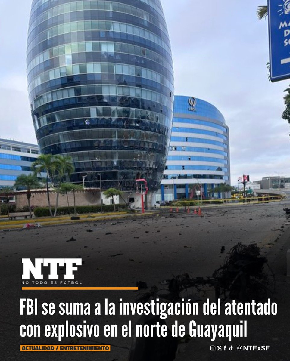 🚨| Tras el atentado en Guayaquil: El FBI se suma a la investigación por la explosión de una camioneta el 14 de octubre en el norte de la ciudad, calificada como acto terrorista, que dejó un muerto, 28 heridos (dos graves) y cuantiosos daños. 

Agentes estadounidenses