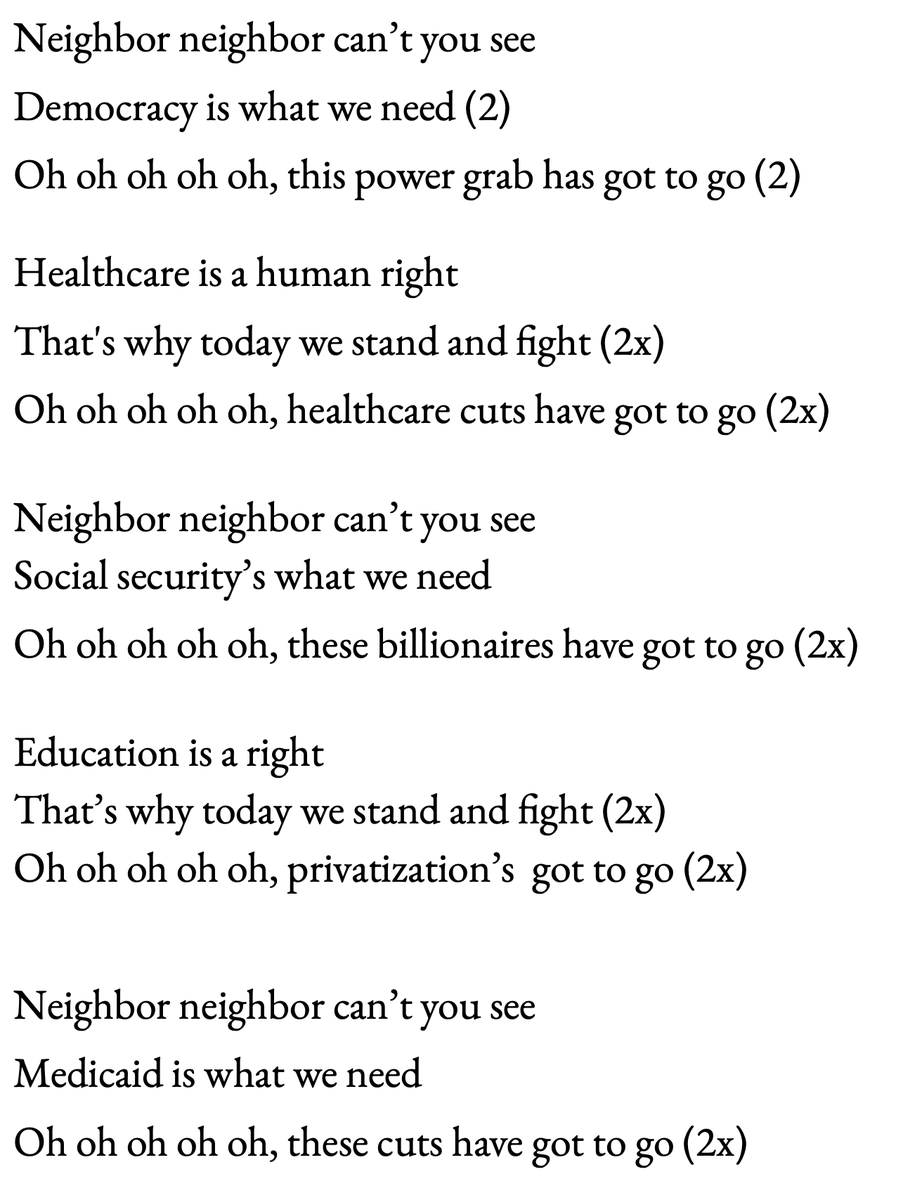 mazemoore's tweet image. Per the No Kings website, here's a couple of the chants they will be yelling at their protests. 🤣😂