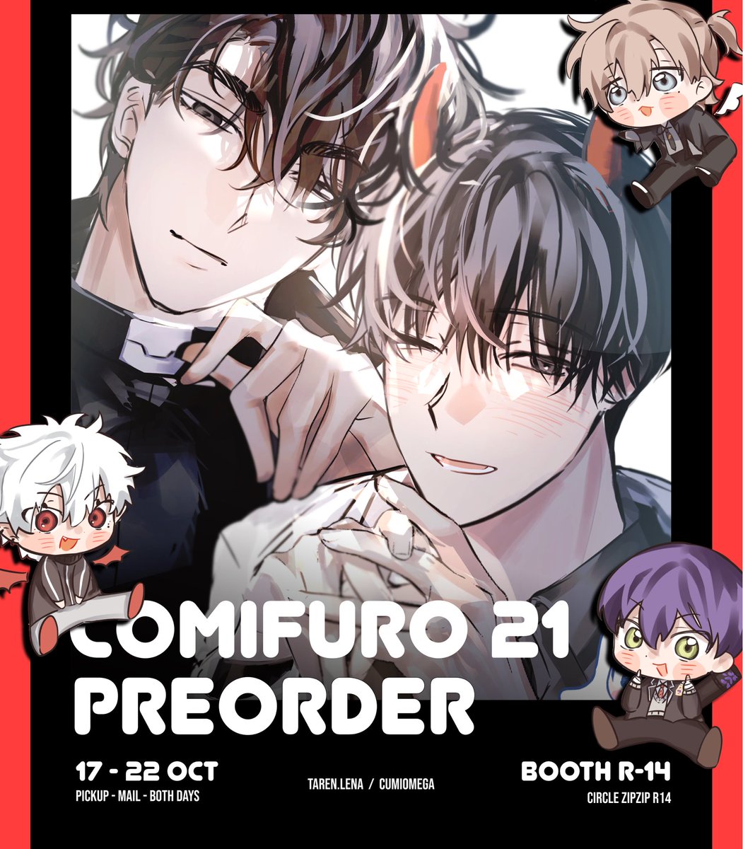 cumiomega's tweet photo. [RTs &amp; 🩷]  
Taren’s #CF21 Preorder is open🥳

📅17 September - 22 October
📍R14 - ZipZip (Both Days) 

💌 Pickup CF21, Mail Order (Local &amp; WW Shipping) 🌎

✨ ORV - Nijisanji JP - Alien Stage

🔗 https://t.co/kR5SCTWAgy

#comifuro21 #comifuro21catalogue https://t.co/j5BNXXNHeC