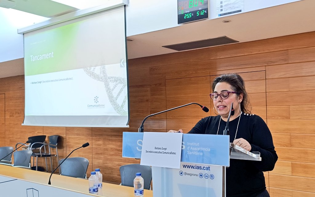 ACBiotecnologia's tweet photo. @jaime_delbarrio Despedimos #BioComunica25: resumen de Bárbara Zungri, secretaria de nuestra Junta. 

Gracias de nuevo a @idibgi e @iasgirona por acogernos, a Hipra y @BayerEspana por su apoyo, y a todas las personas -ponentes y asistentes- que nos habéis acompañado.

Qué buen día hemos pasado. https://t.co/t6y3kbRWuk