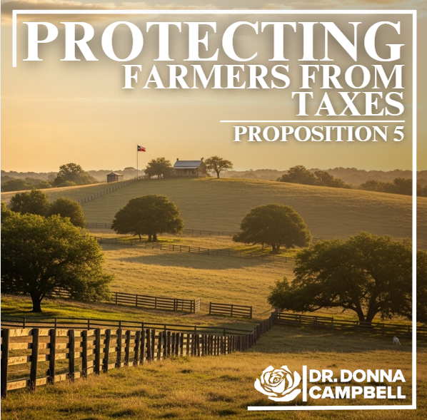 DonnaCampbellTX's tweet photo. Texas ranchers and feed suppliers deserve fair treatment under our tax laws. This amendment prevents unnecessary taxation on animal feed, keeping costs lower for our agriculture industry. #txlege #Prop5 https://t.co/ksyptRrnVg