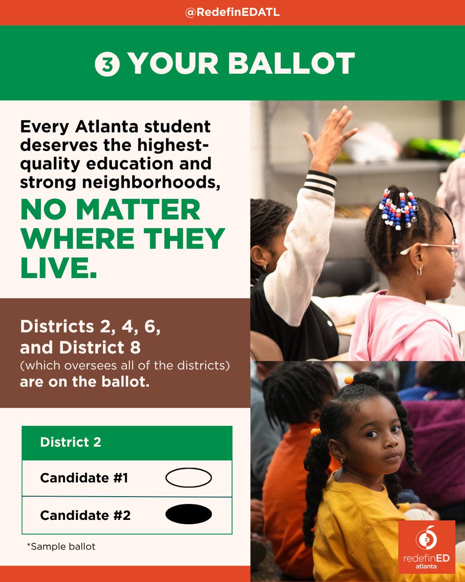 Your voice and vote can shape the future for generations to come.

Make your plan to vote, save this post and share it with your neighbors. 

Find your polling location: mvp.sos.ga.gov/s

#VoteLocal #LocalElectionsMatter #AtlantaSchoolBoard