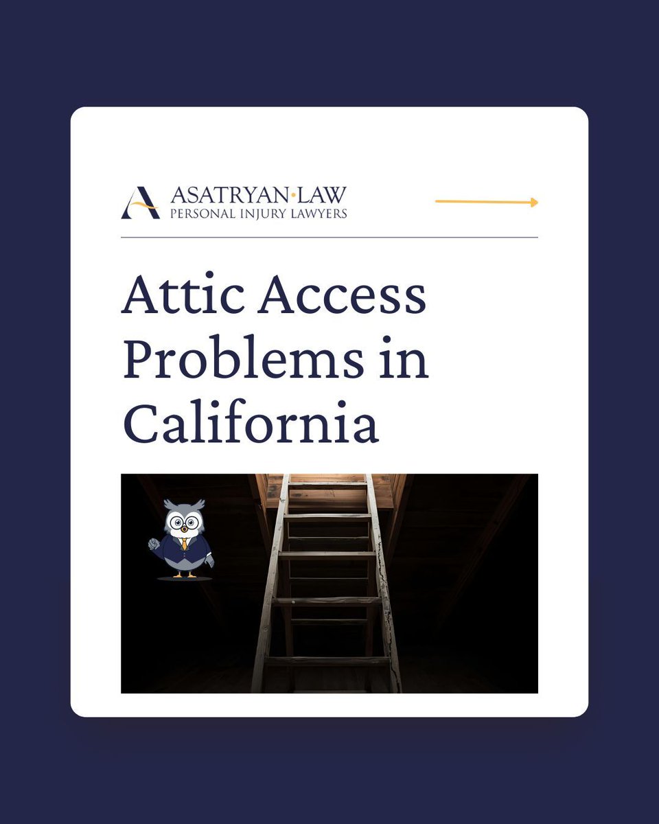 asatryanlaw's tweet image. Your attic could be hiding a code violation
Blocked or unsafe attic access can lead to huge fines and safety hazards.
Check your access points and schedule an inspection today.
#CaliforniaHomes #BuildingCode #HomeSafety #RealEstate #ConstructionLaw #CodeCompliance