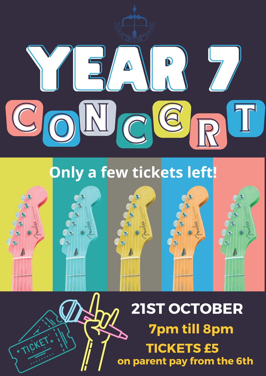 Only a few tickets left for this event. The Sandon School presents the Year 7 concert on 21st October 2025.