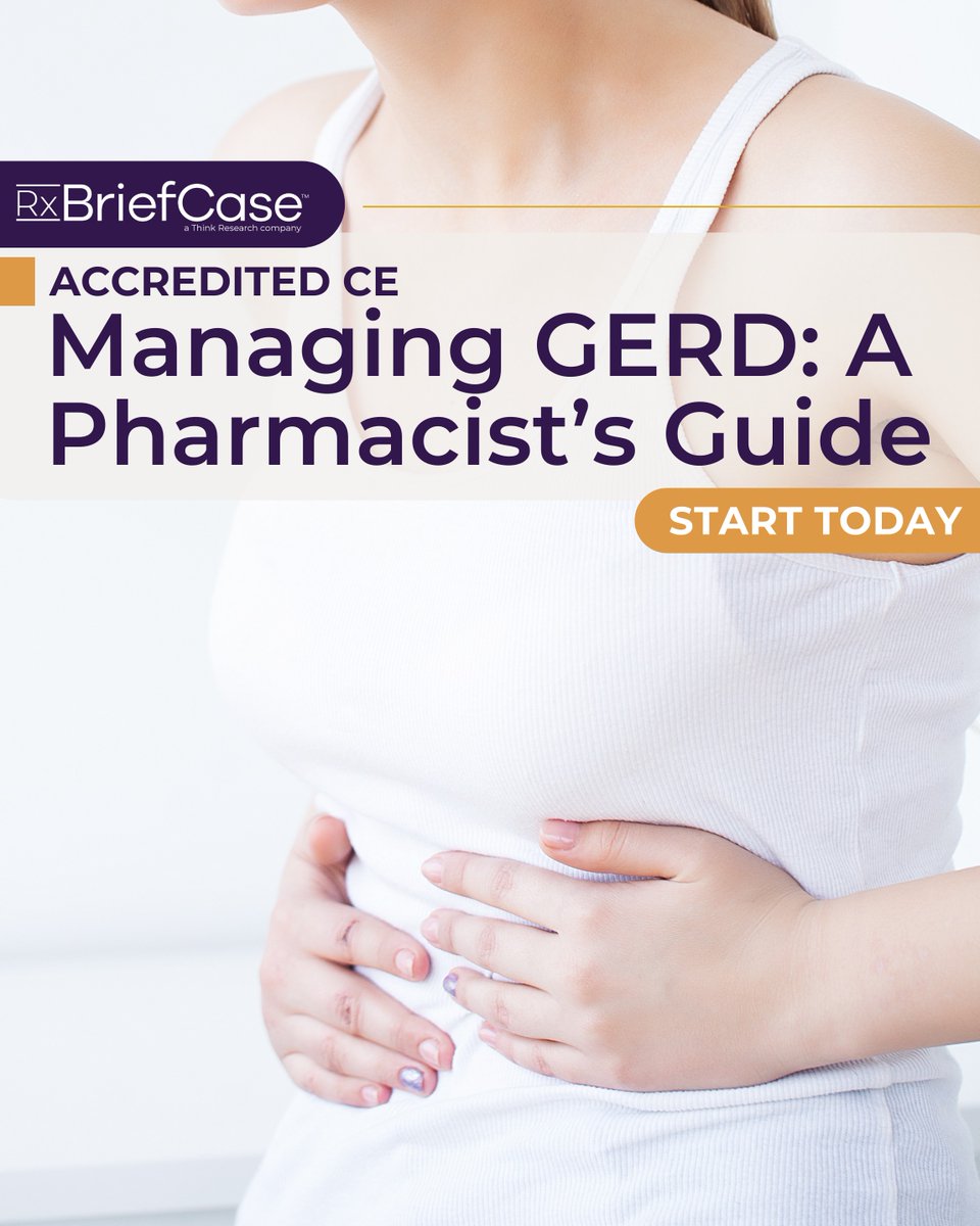 For many patients, GERD is more than occasional heartburn—it’s a chronic condition that impacts quality of life.

👉 Begin today: rxbriefcase.com/courses/managi…
