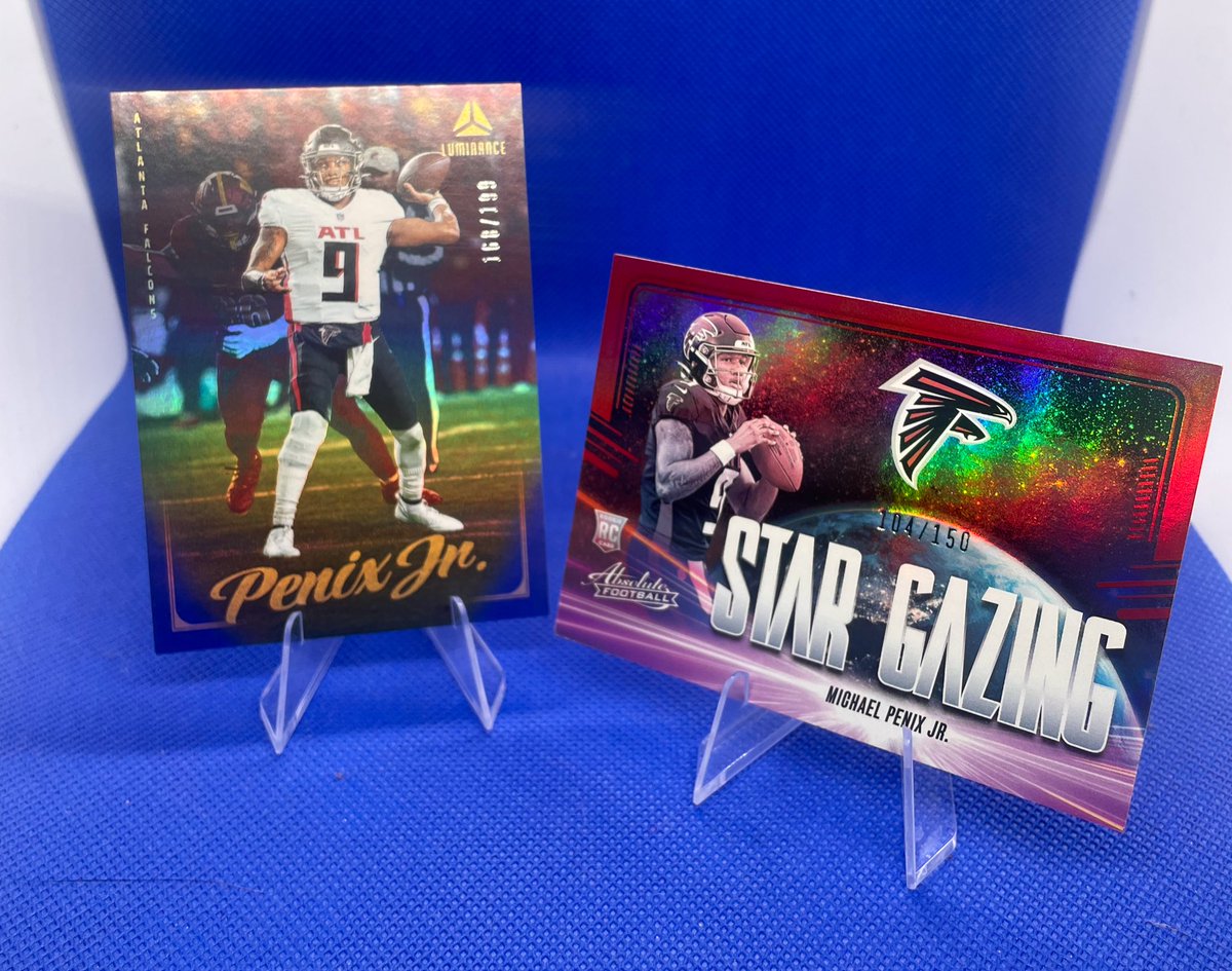 Four Corners Collect (@fourcorners_) on Twitter photo ๐ WEEKEND GIVEAWAY! ๐ 
Two Michael Penix Jr numbered cards! 
Red star gazing RC /150
Blue luminance 2nd year /199
โ
 TWO THINGS TO DO โฌ๏ธ 
โ๏ธ Follow <a href="/FourCorners_/">Four Corners Collect</a> 
โ๏ธ Retweet this! 
Winner will be drawn 10/19 9 PM central! Good luck! ๐ค๐ป
#thehobby #thehobbyfamily #RiseUp ๐ WEEKEND GIVEAWAY! ๐ 
Two Michael Penix Jr numbered cards! 
Red star gazing RC /150
Blue luminance 2nd year /199
โ
 TWO THINGS TO DO โฌ๏ธ 
โ๏ธ Follow <a href="/FourCorners_/">Four Corners Collect</a> 
โ๏ธ Retweet this! 
Winner will be drawn 10/19 9 PM central! Good luck! ๐ค๐ป
#thehobby #thehobbyfamily #RiseUp