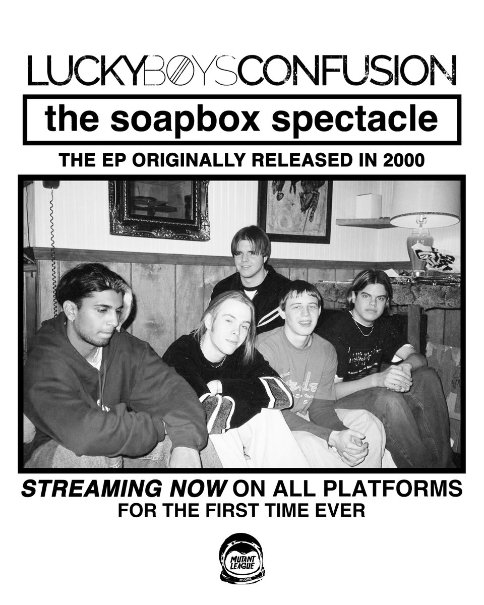 'The Soapbox Spectacle' by Lucky Boys Confusion is officially available on all streaming platforms today for the first time ever! Stream it now: orcd.co/soapbox